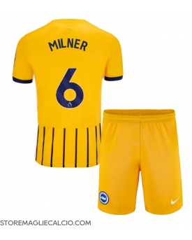 Brighton James Milner #6 Maglia Gara Trasferta Repliche 2024-25 Bambino Maniche Corte